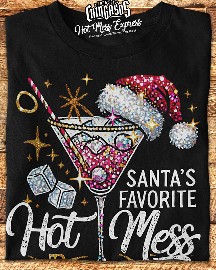 Santa's Favorite Hot Mess Navidad T-Shirt