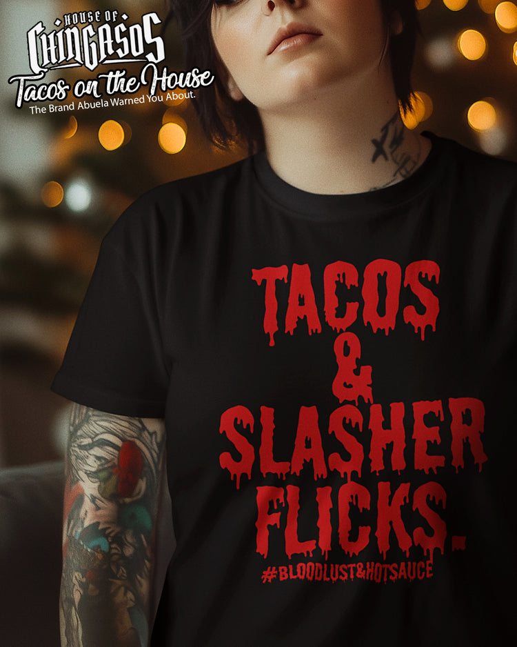 Tacos & Slasher Flicks Horror T-Shirt