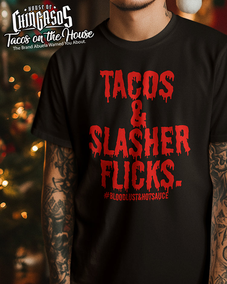 Tacos & Slasher Flicks Horror T-Shirt