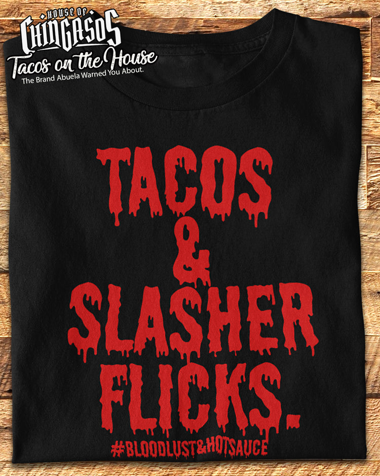 Tacos & Slasher Flicks Horror T-Shirt