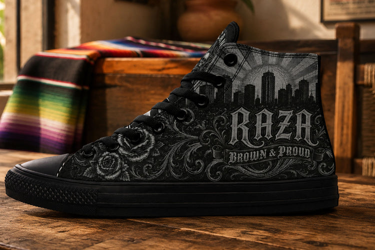 RAZA Art De La Calle Virgen High Tops ( Black or White Sole )
