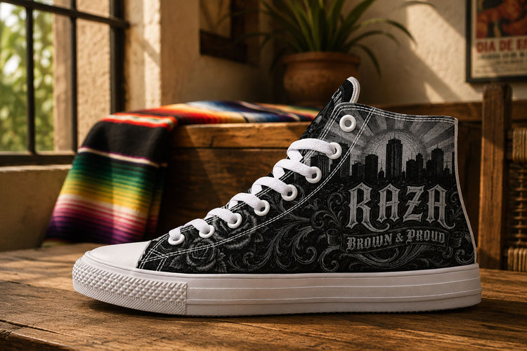 RAZA Art De La Calle Virgen High Tops ( Black or White Sole )