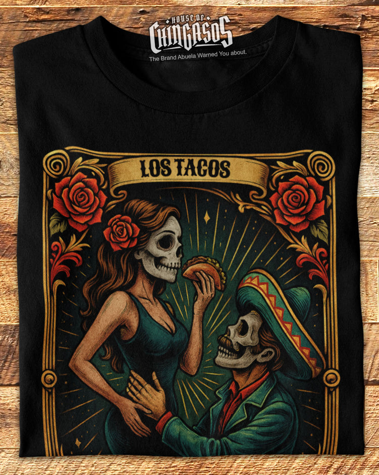 Los Tacos Before Vatos Tarot Card T-Shirt