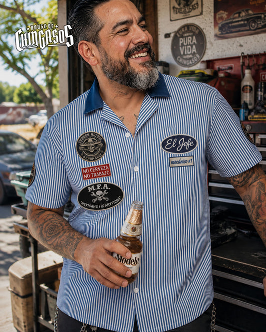 El Jefe Mechanic's Shirt ( Faux Embroidered )
