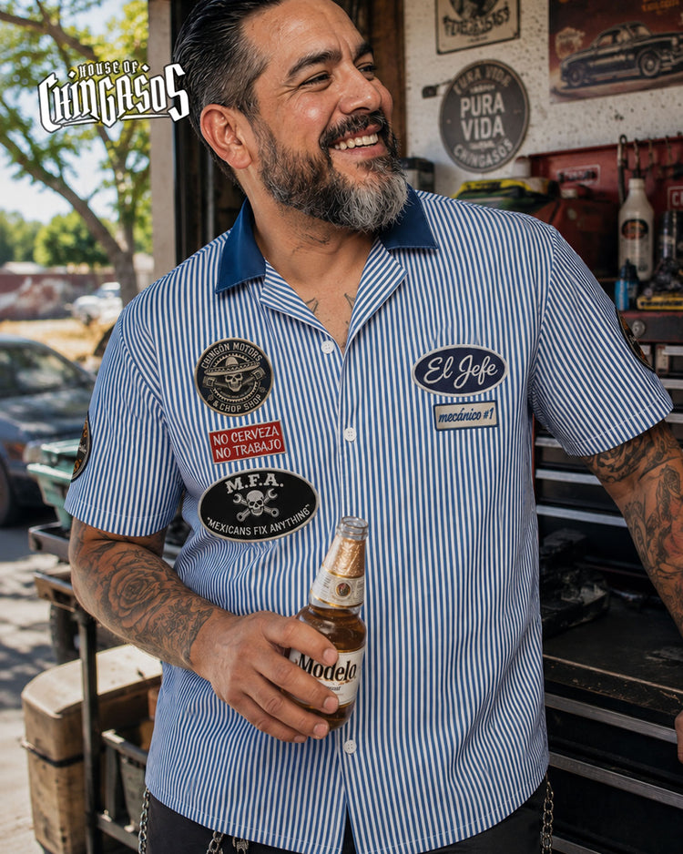El Jefe Mechanic's Shirt ( Faux Embroidered )