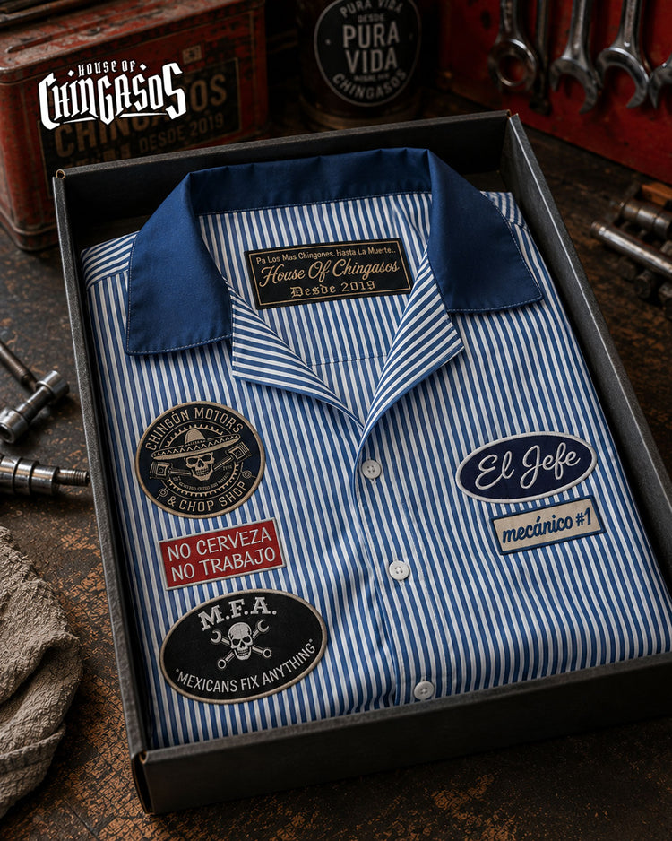 El Jefe Mechanic's Shirt ( Faux Embroidered )