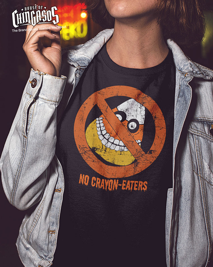 No Crayon Eaters Anti Candy Corn Halloween T-Shirt