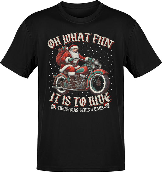 Oh What Fun HOG Santa Christmas T-Shirt