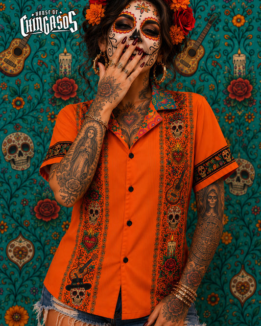 Viva Los Muertos Guayabera