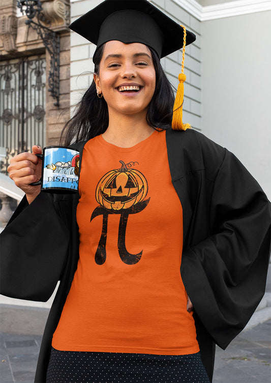 Premium Pumpkin " Pi " Math Geek Halloween T-shirt