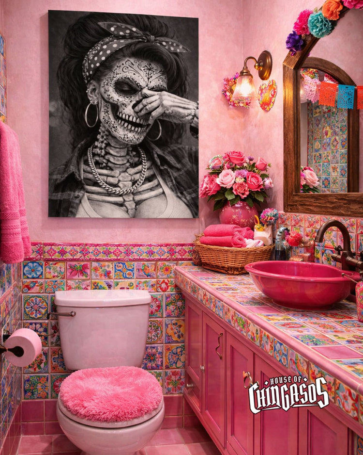 La Jefa Guacala Bathroom Art Canvas 16" * 20"