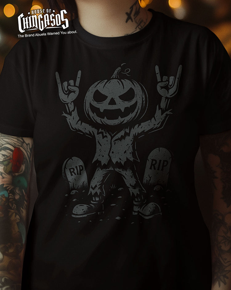 El Rocker Pumpkin King Old School T-Shirt