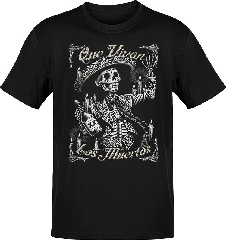 Que Vivan Los Muertos Dia De Los Muertos Cantina T-Shirt