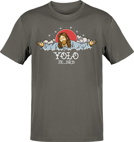 Premium Jesus YOLO BRB T-shirt