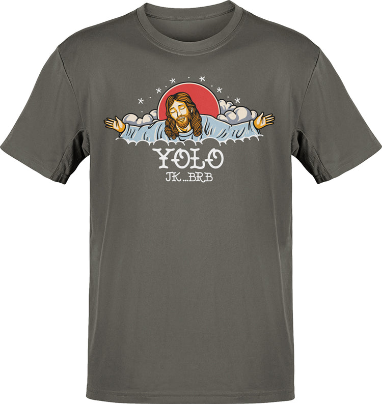 Premium Jesus YOLO BRB T-shirt