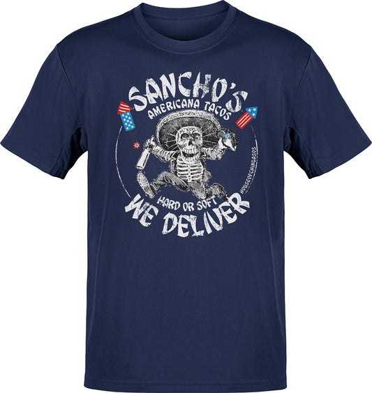 Sancho's Americana Tacos 4th Of July T-shirt