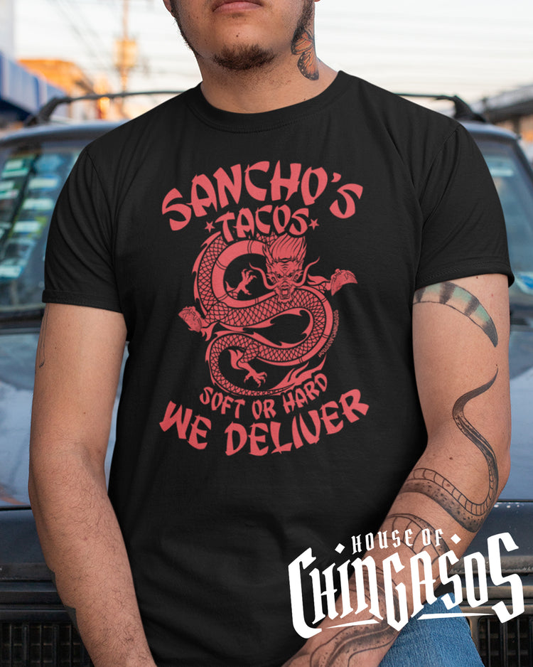 Premium Sancho's Tacos OG Delivery Takeout Tee