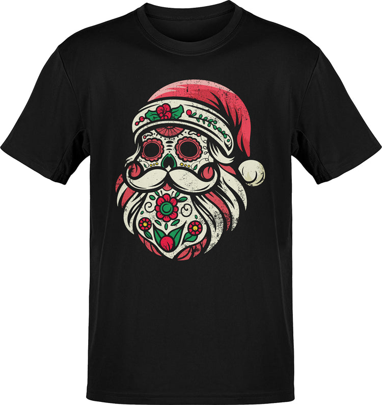 Distressed Santa Muerte Print T-Shirt