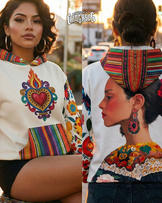 Flores Y Corazon Art De La Calle Hoodie