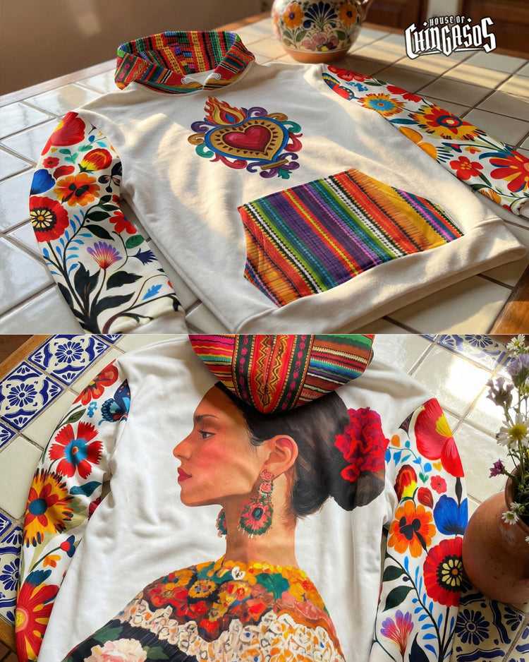 Flores Y Corazon Art De La Calle Hoodie