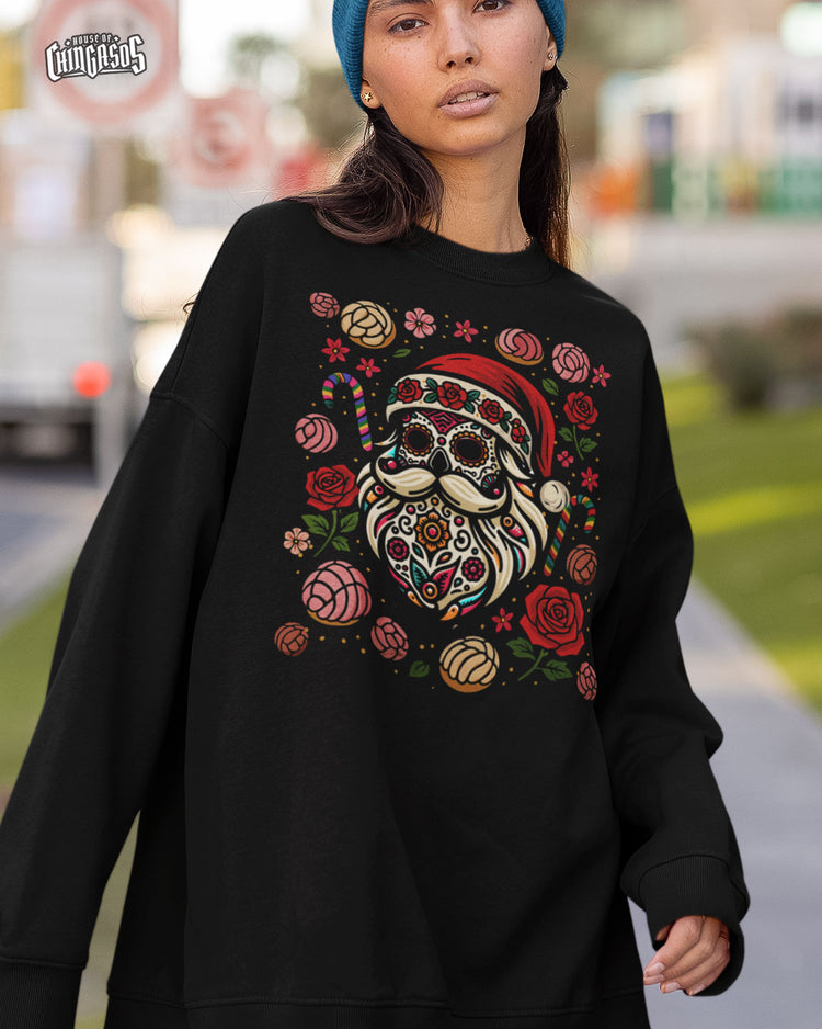 Santa Mexico Calavera Navidad Sweatshirt