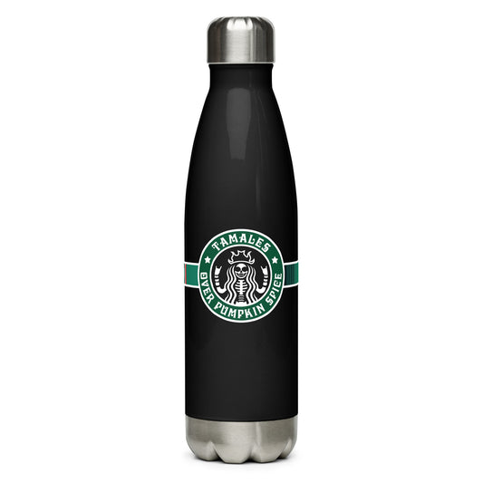 Tamales Over Pumpkin Spice Stainless steel water bottle