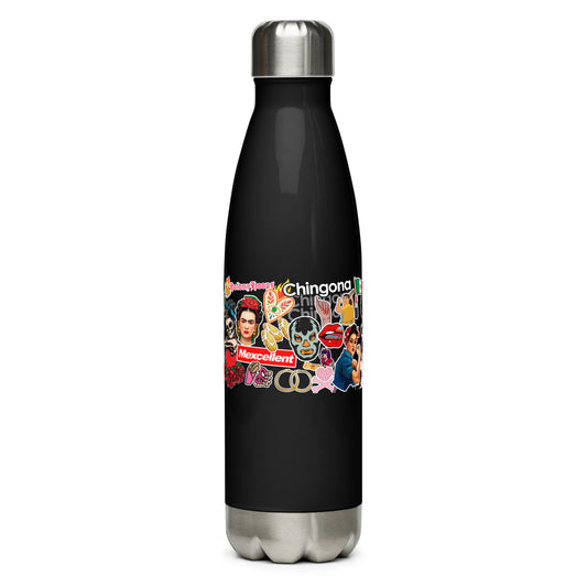 Chingona Stickered Print Stainless Steel Water Bottle