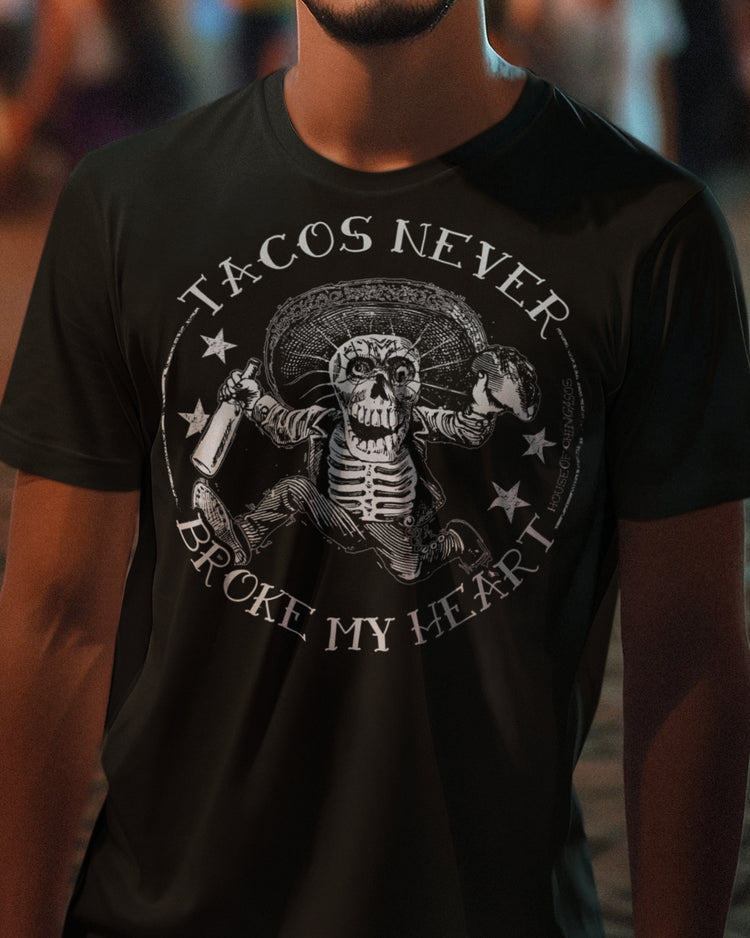 Old School Tacos Never Broke My Heart Vintage Tee