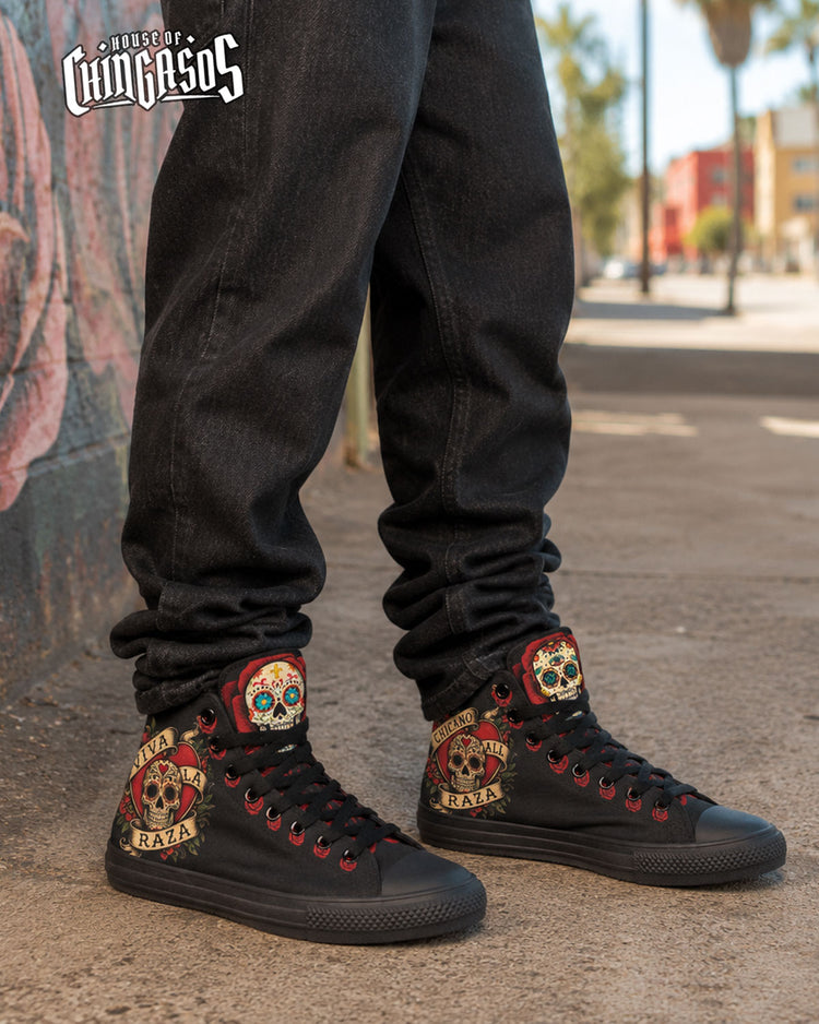 Viva La Raza Tatuaje ( Black or White Sole )