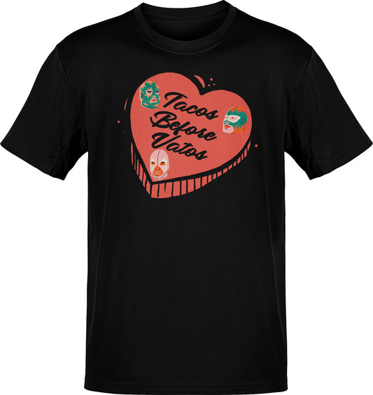 Premium Bella Canvas Tacos Before Vatos Corazon Luchador T-shirt