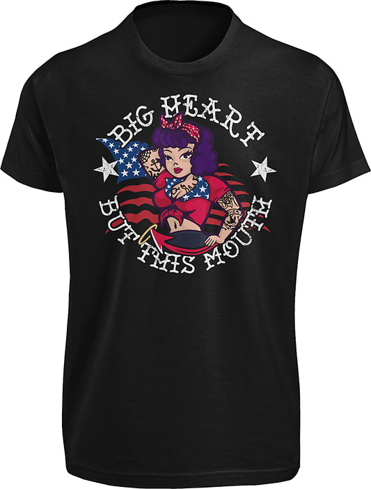 Big Heart But This Mouth 4th Of July Vintage Tee