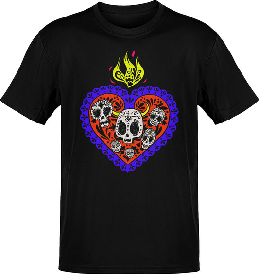 Corazon Y Calaveras Orgullo Mexicano T-Shirt