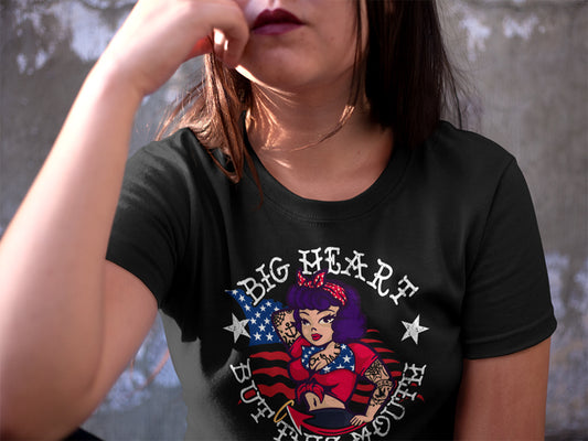 Big Heart But This Mouth 4th Of July Vintage Tee