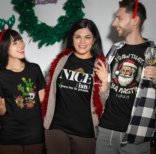 Premium Nopalito Calacas Feliz Navidad T-shirt