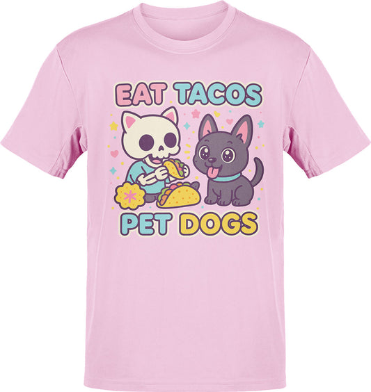 Eat Tacos Pet Dogs Kawaii Crossover Tee