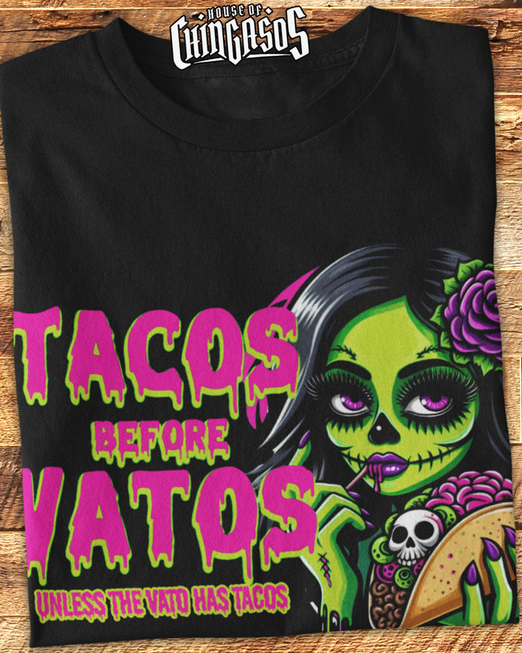 Tacos Before Vatos Zombie T-Shirt