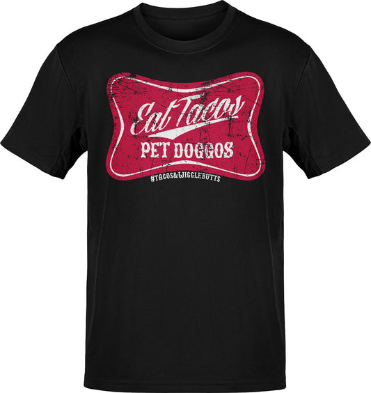 Eat Tacos Pet Dogs Old School Tee (front Print)