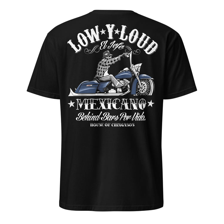 Low Y Loud Behind Bars Por Vida Old School Tee ( X Large Back Print )