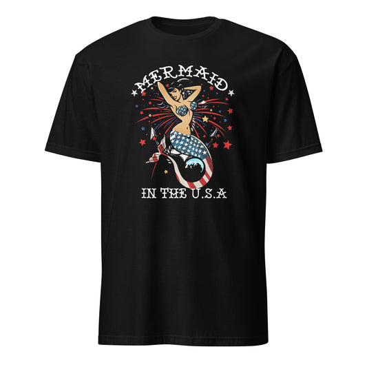 The Mermaid In The U.S.A 4th Of July T-Shirt