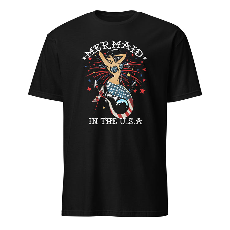 The Mermaid In The U.S.A  4th Of July T-Shirt