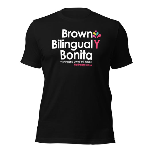 Premium Brown Bilingual Y Bonita T-shirt