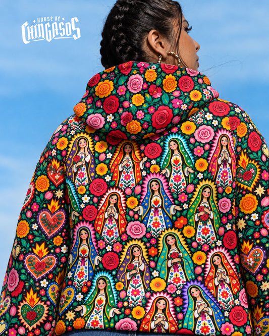 Mi Virgencita Y Rosas Hoodie