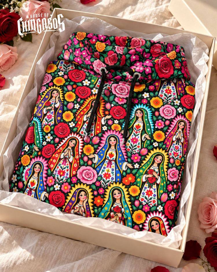 Mi Virgencita Y Rosas Hoodie