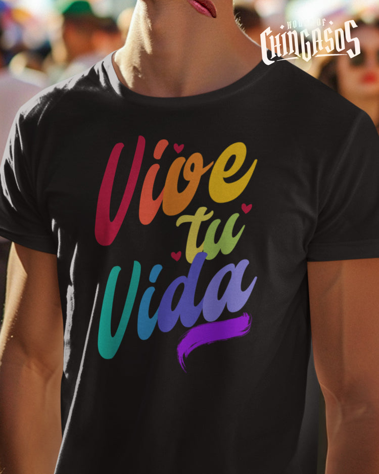 Premium Vive Tu Vida Colores Pride t-shirt