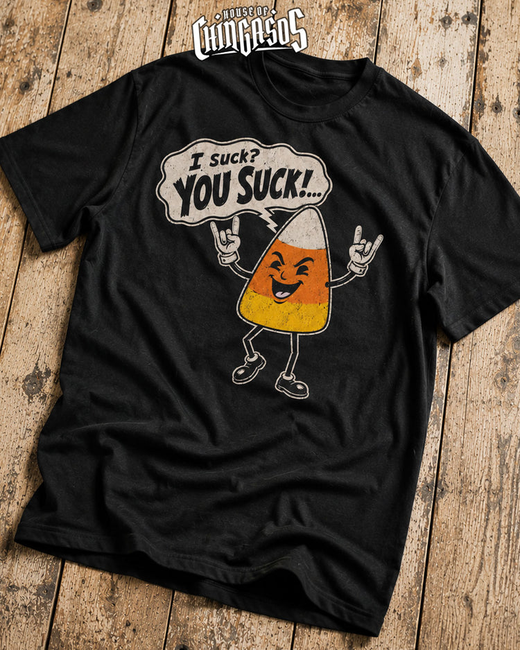 You Suck Candy Corn Halloween Tee