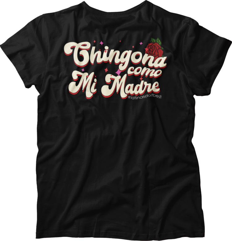 Chingona Como Mi Madre Vintage Ladie's short sleeve t-shirt