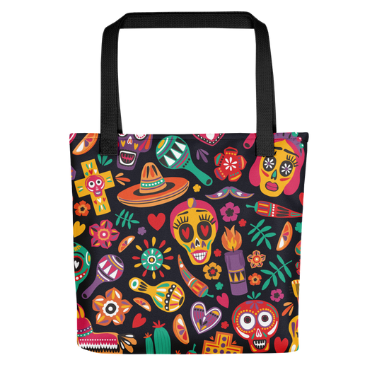 Viva Summer Sugar Skull Print Tote Bag