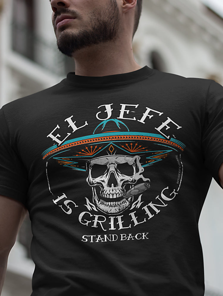 Premium El Jefe Is Grilling OG Greaser Tee