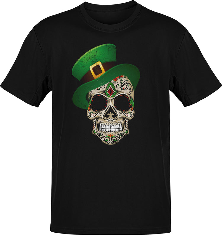 Premium St. Patrick's Irish I Was Mexican Skull T-Shirt