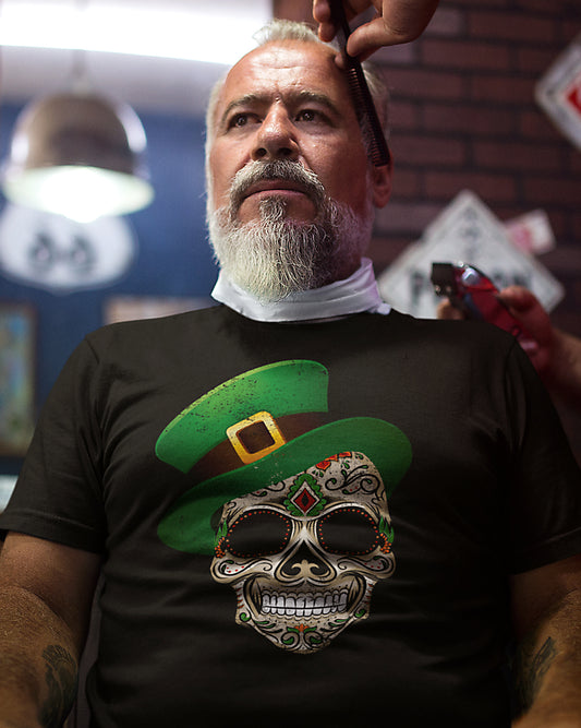 Premium St. Patrick's Irish I Was Mexican Skull T-Shirt